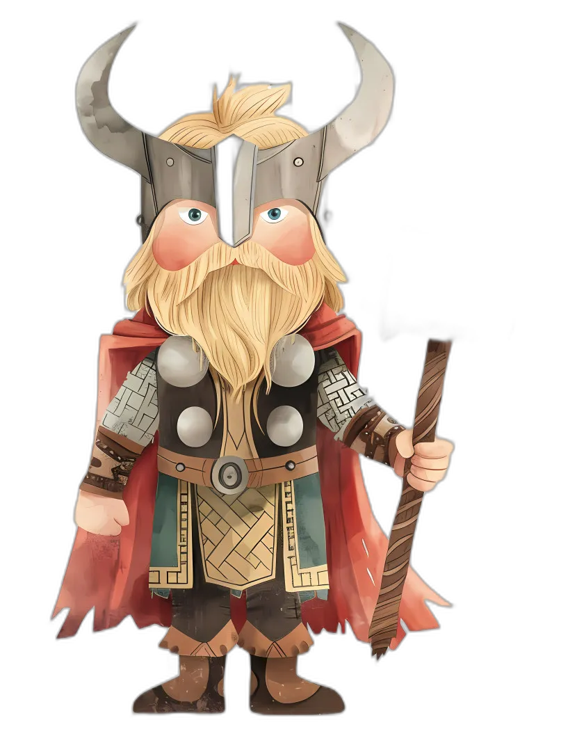Cartoon Viking Thor Character