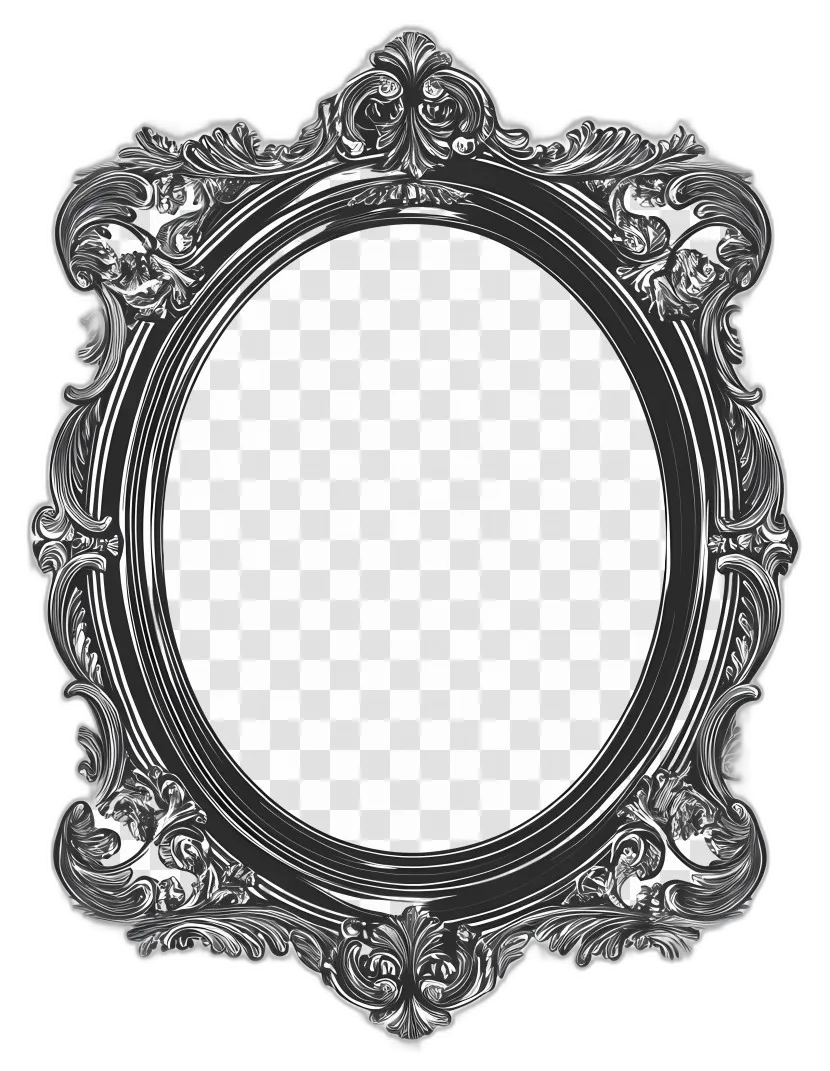 Vintage Ornate Oval Frame