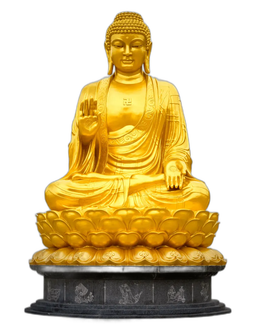Golden Serene Buddha Statue