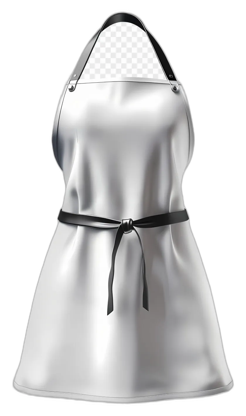 White Satin Apron