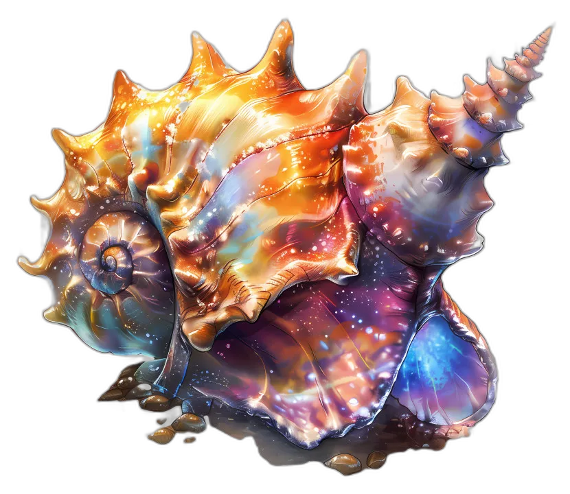 Iridescent Fantasy Conch Shell