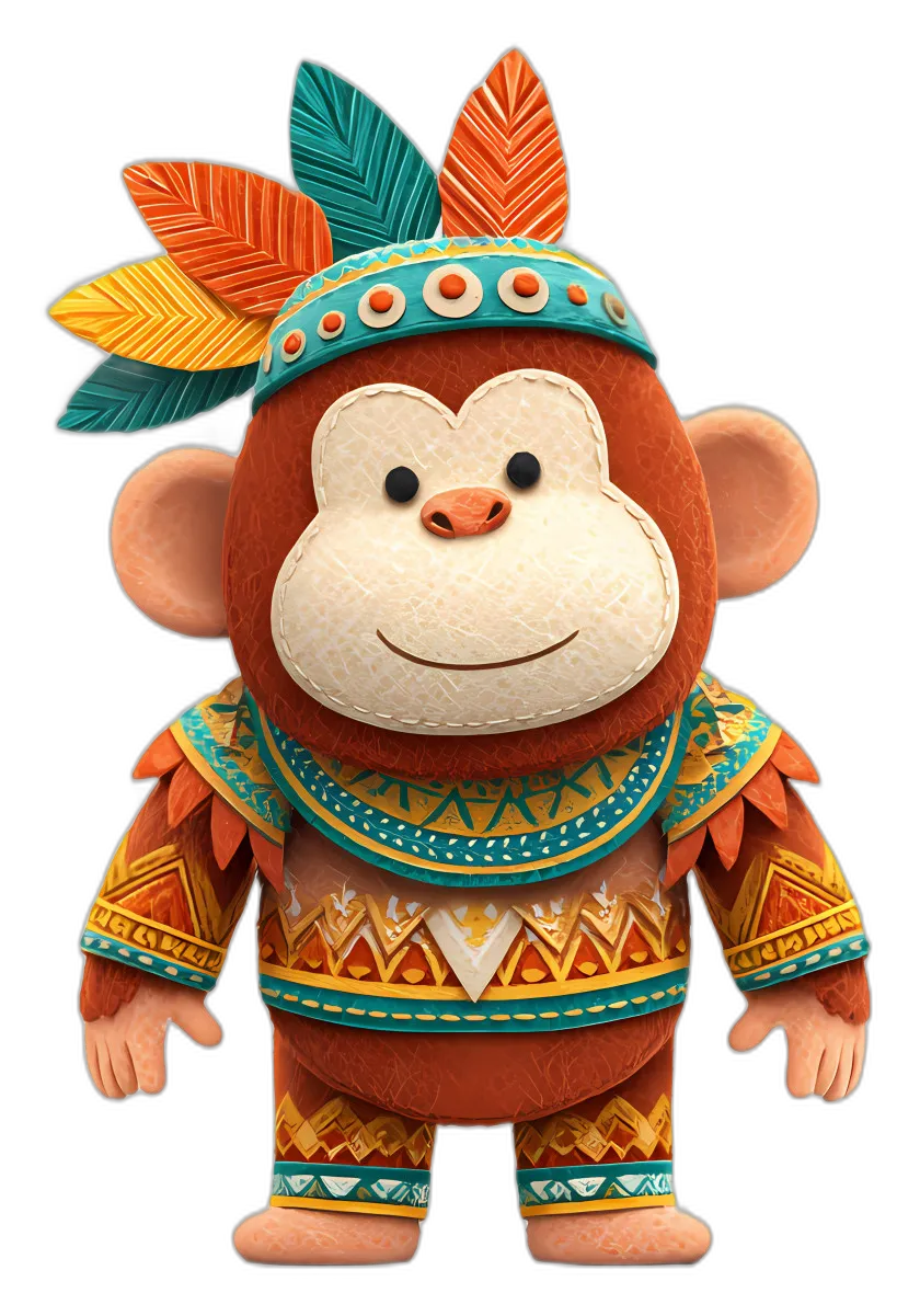 Tribal Plush Orangutan