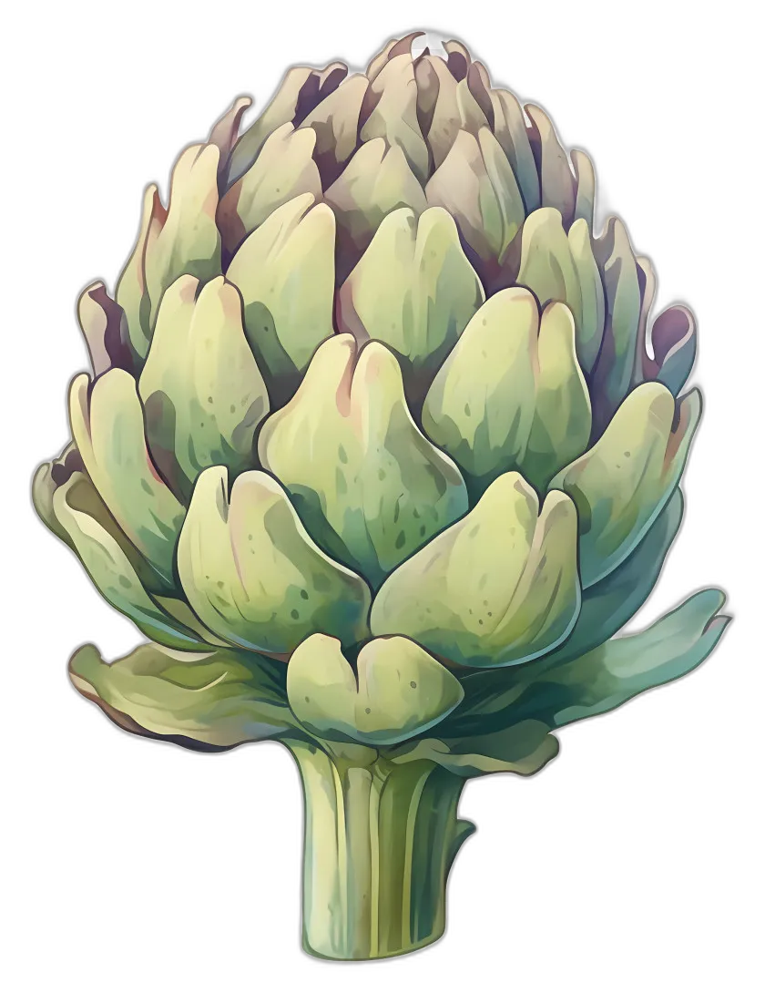 Vintage Artichoke Botanical Illustration