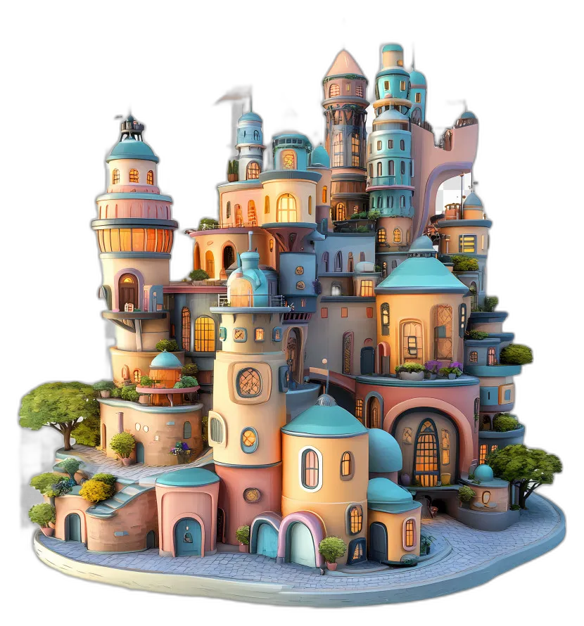Fantasy Pastel Castle