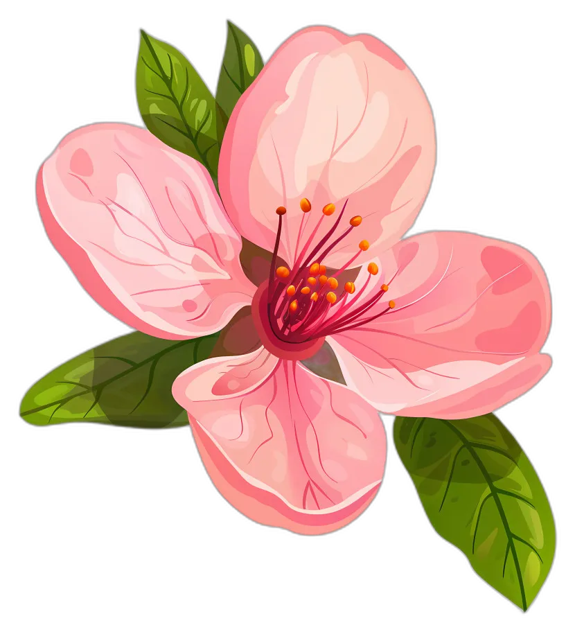 Stylized Cherry Blossom Branch