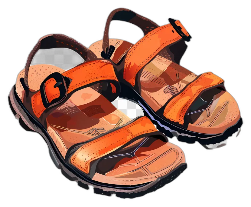 Orange Sport Sandals