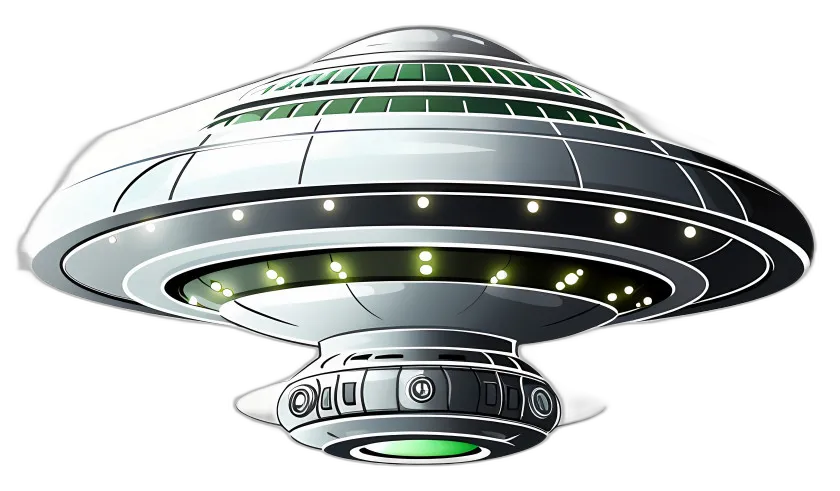 Cartoon Flying Saucer UFO