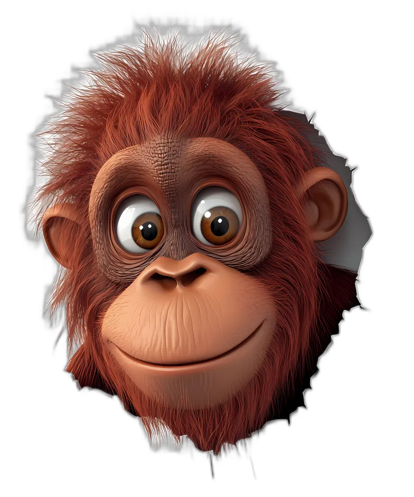 Cartoon Orangutan Character