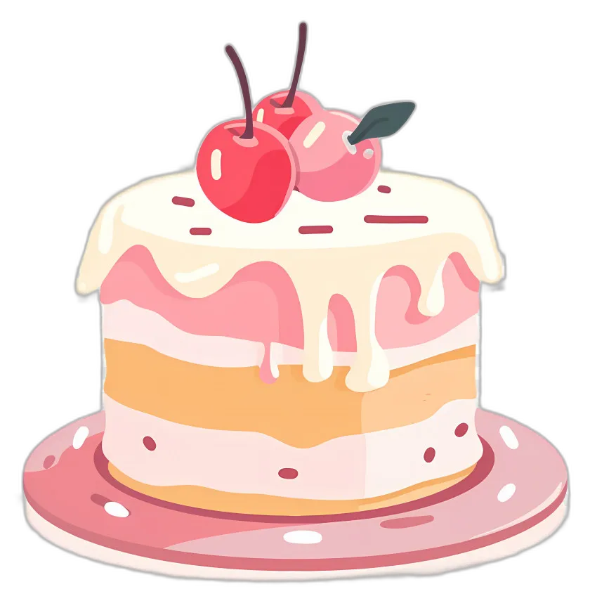 Cherry Topped Layered Cake