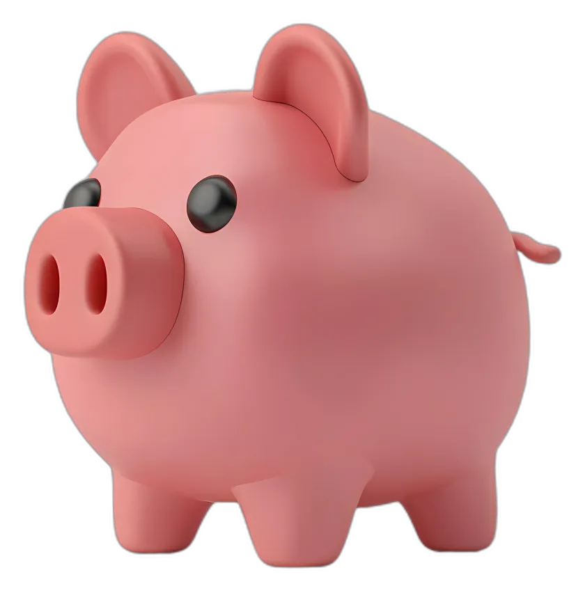 Cartoon Pink Piggy Bank