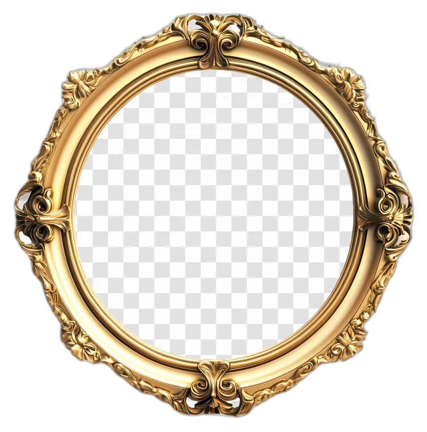 Baroque Golden Oval Frame