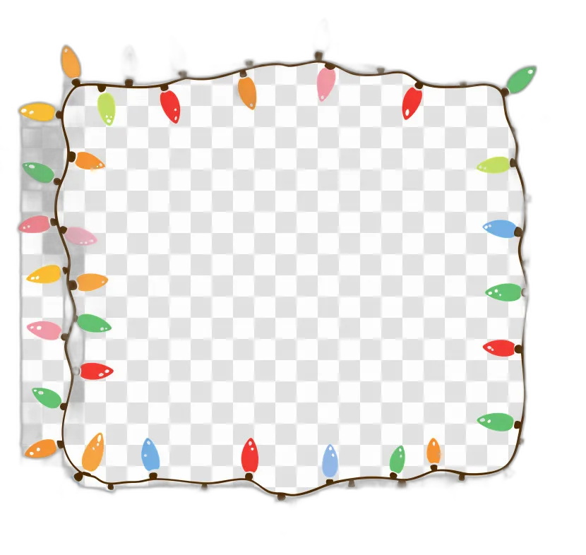 Festive Christmas Lights Frame