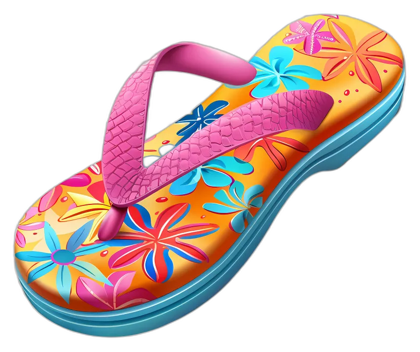 Tropical Flower Flip Flops