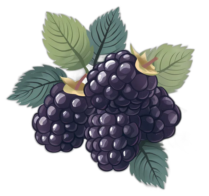 Cartoon Blackberries
