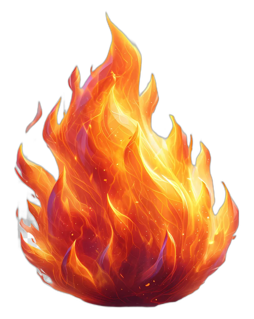 Animated Glowing Flame Fire