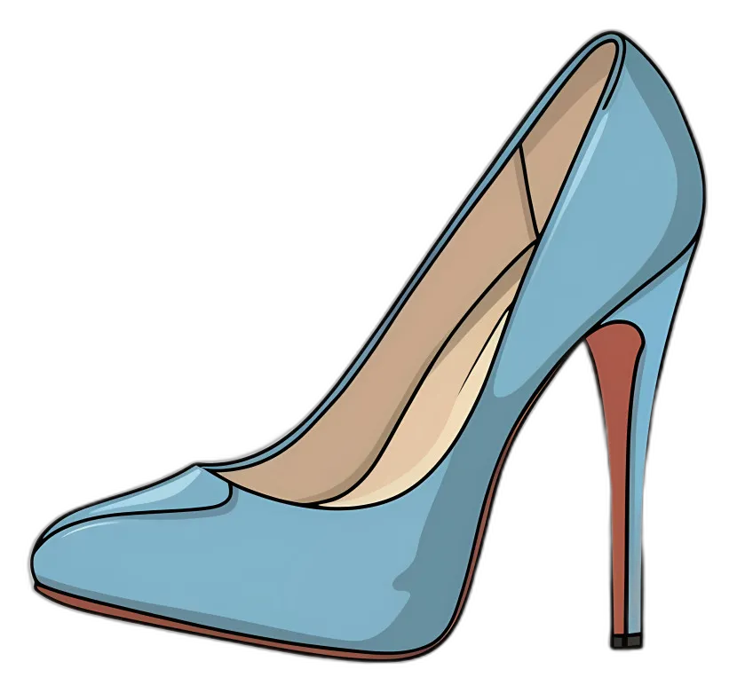 Sky Blue Stiletto Heeled Pump
