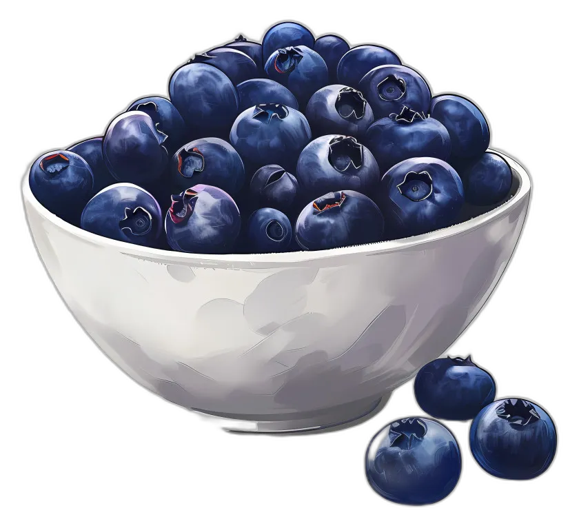 Bowl of Fresh Blueberries