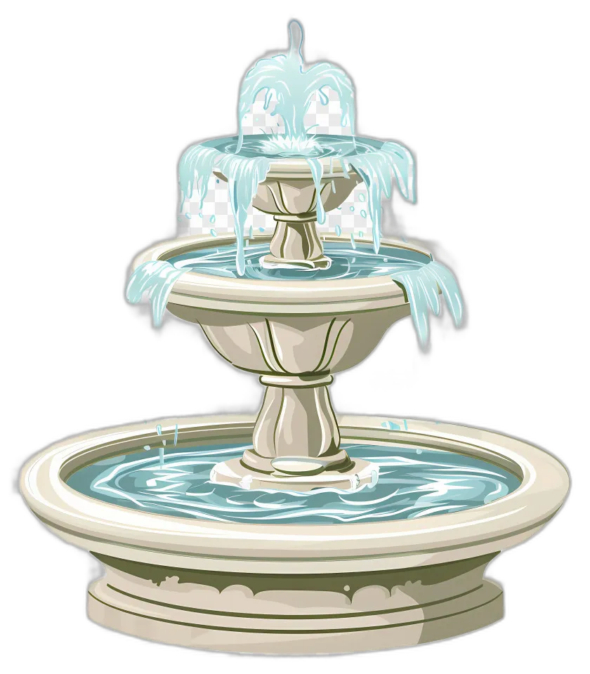 Three Tiered Stone Fountain