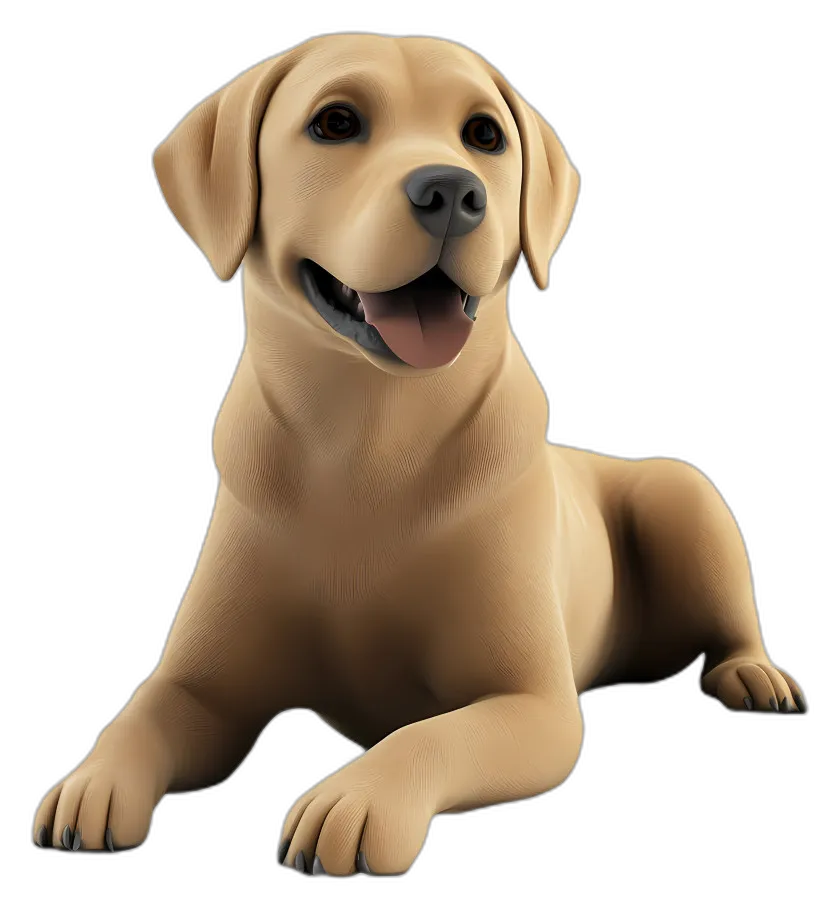 Stylized Lying Labrador Retriever