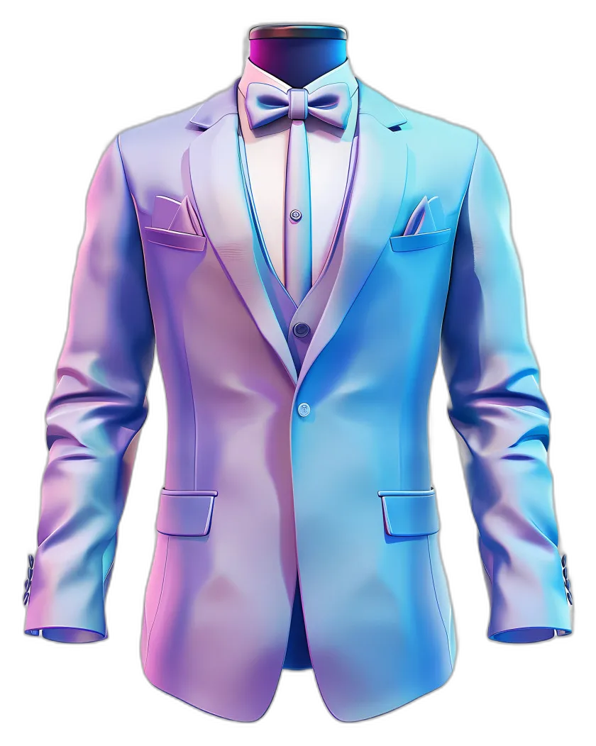 Colorful Formal Suit with Bow Tie