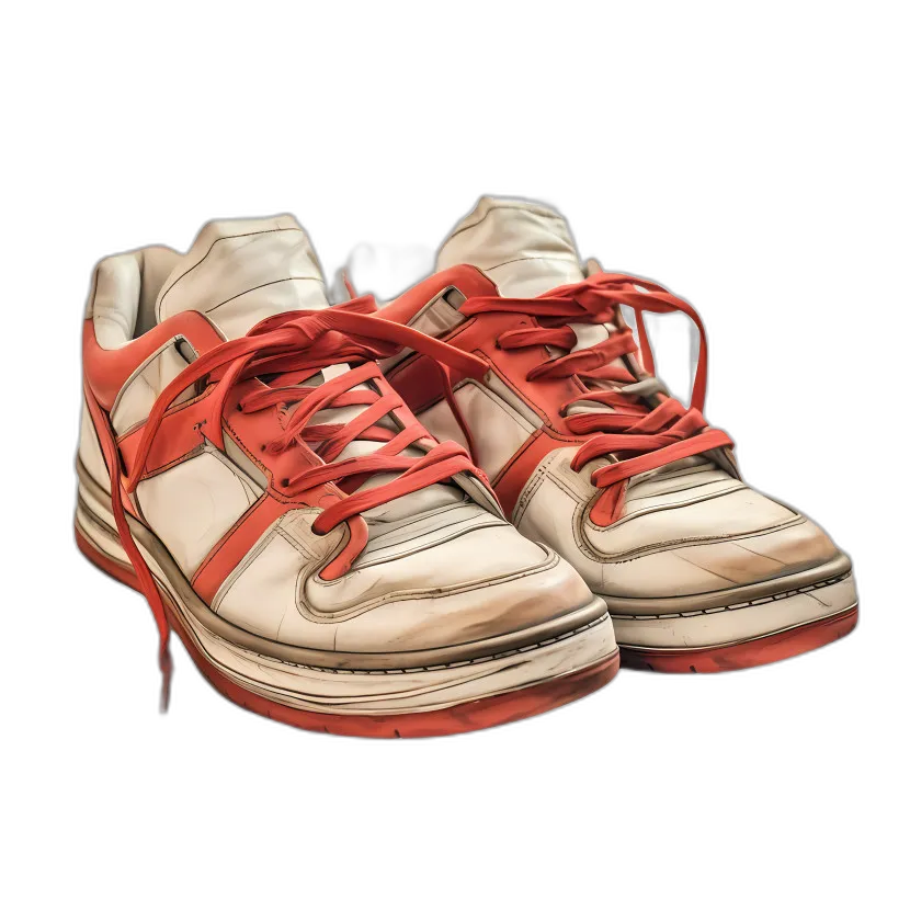 Vintage Red White Sneakers