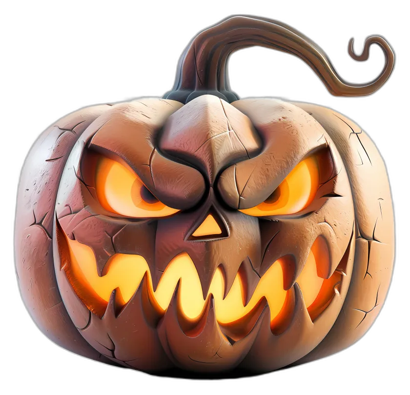 Glowing Halloween Jack-o'-Lantern