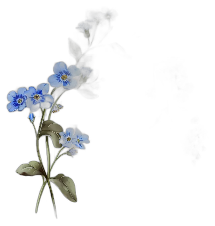 Forget Me Not Flower Cluster