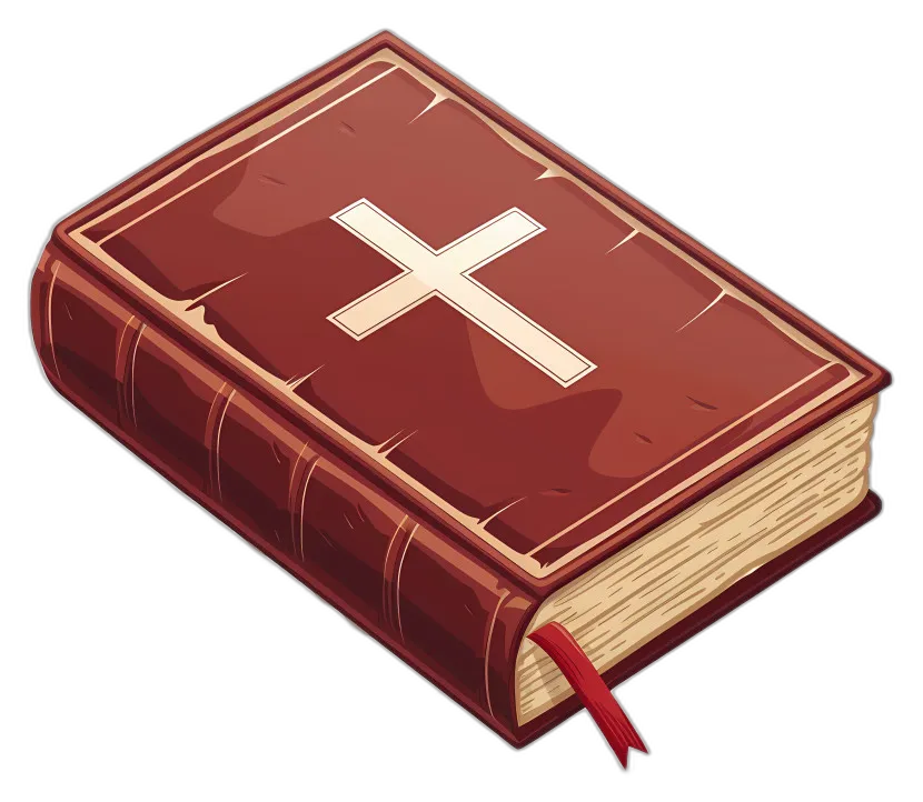Antique Leather Bible with Cross