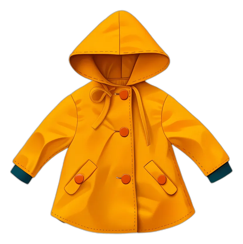 Yellow Hooded Raincoat