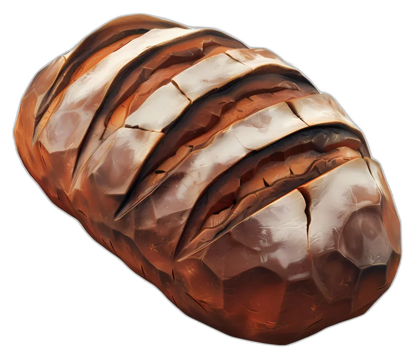 Stylized Rye Bread Loaf