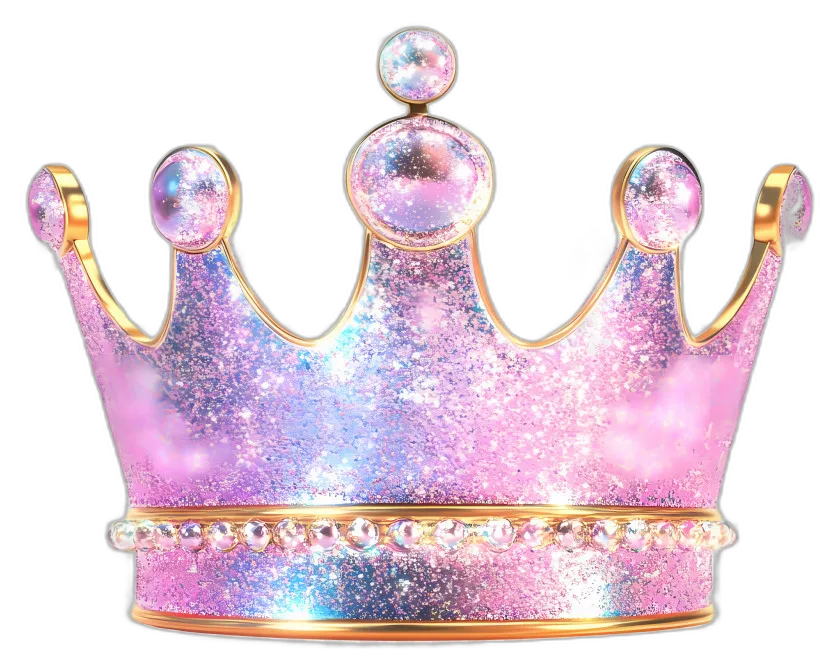 Iridescent Glitter Crown