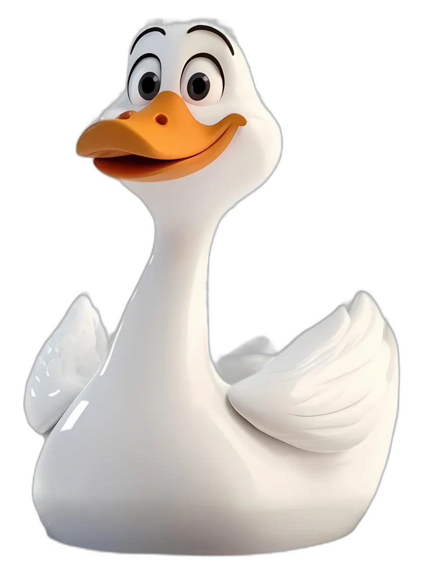Cartoon Smiling Goose