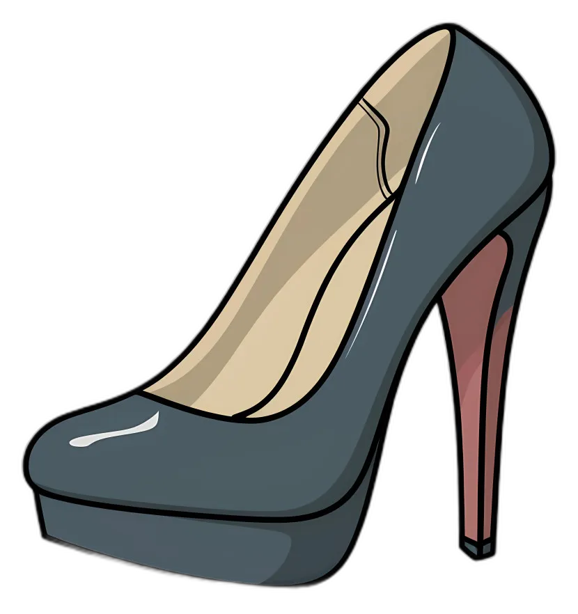 Elegant Teal High Heel Shoe