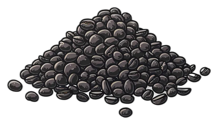 Pile of Roasted Coffee Beans
