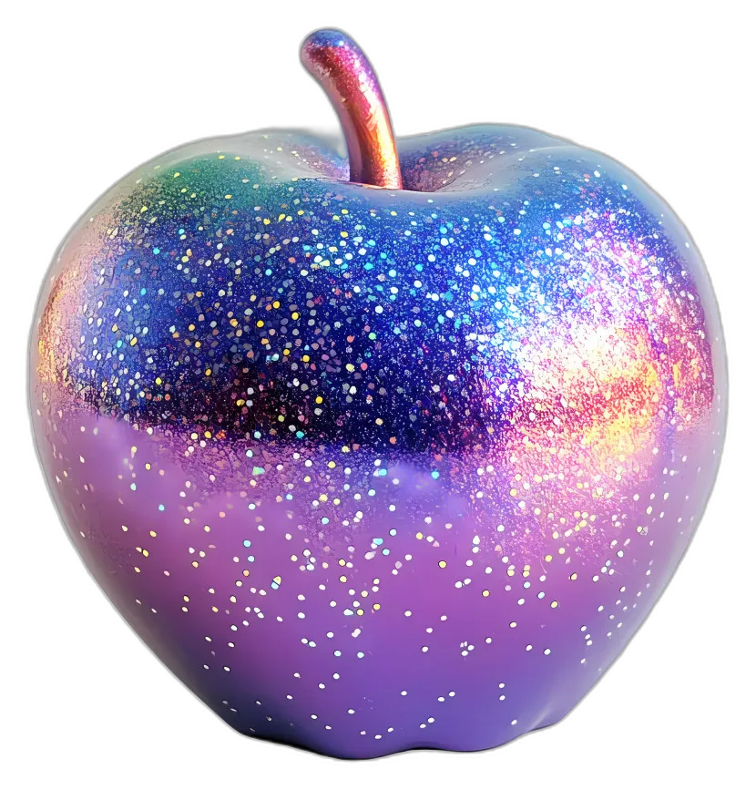 Iridescent Glitter Apple