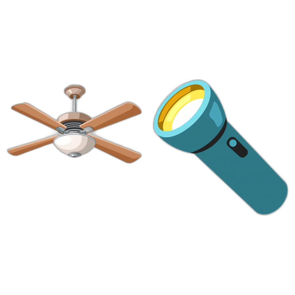 Modern Fan and Cartoon Flashlight Bundle