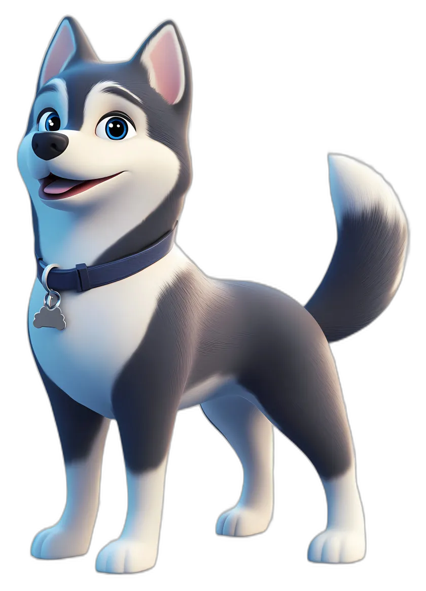 Cartoon Husky Dog