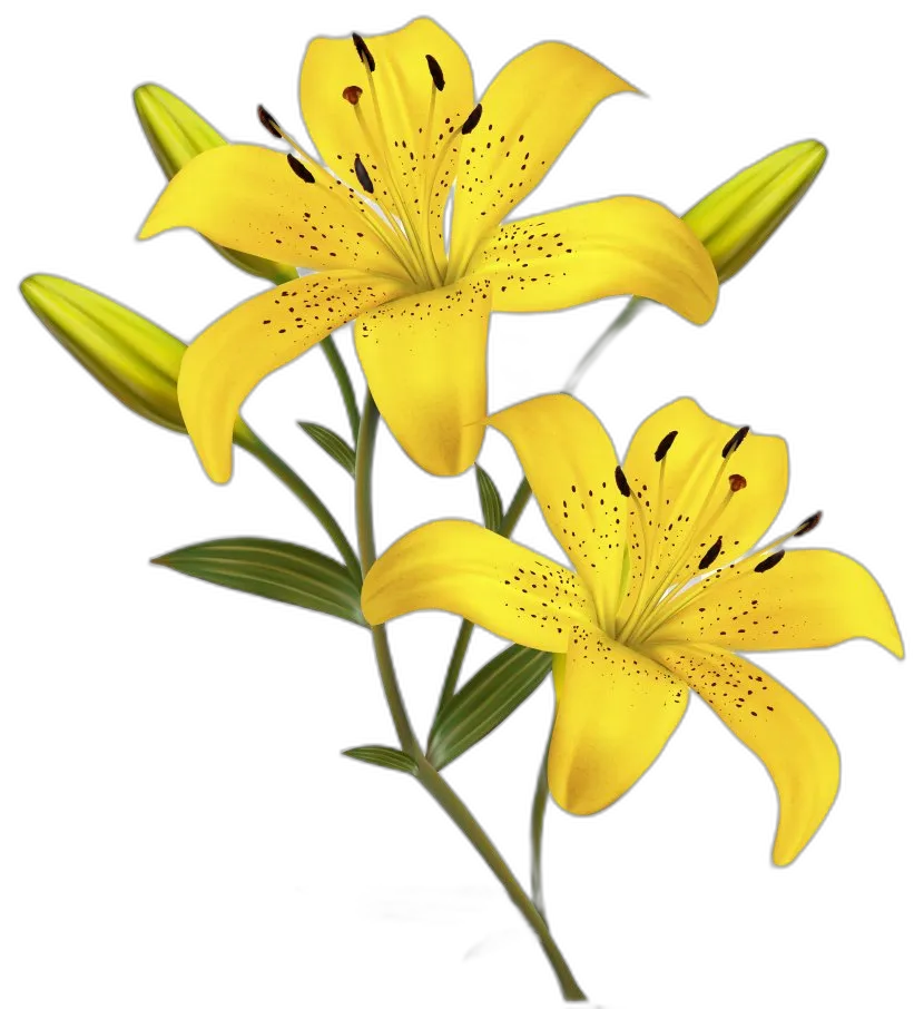 Yellow Lilies Flower