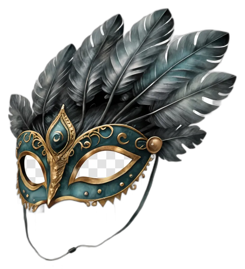 Venetian Feather Masquerade Mask