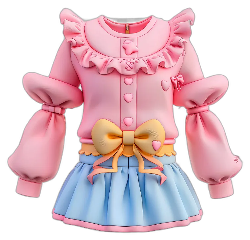 Pink Ruffled Blouse with Bow