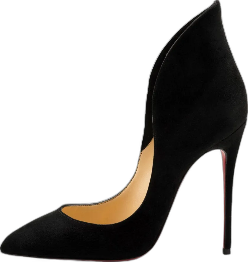Black Suede High Heel Pump