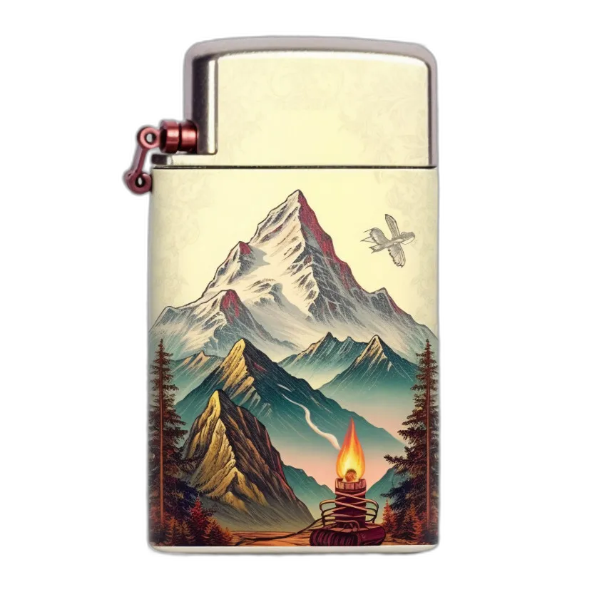 Vintage Mountain Landscape Lighter