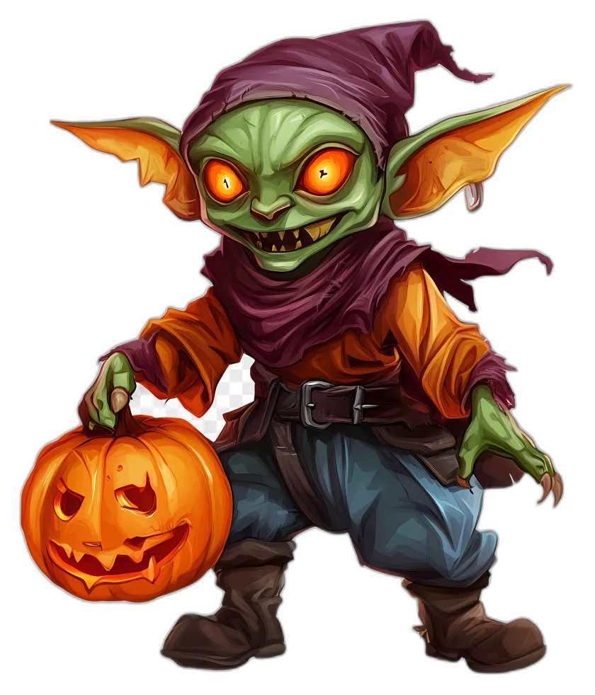 Goblin with Pumpkin Lantern