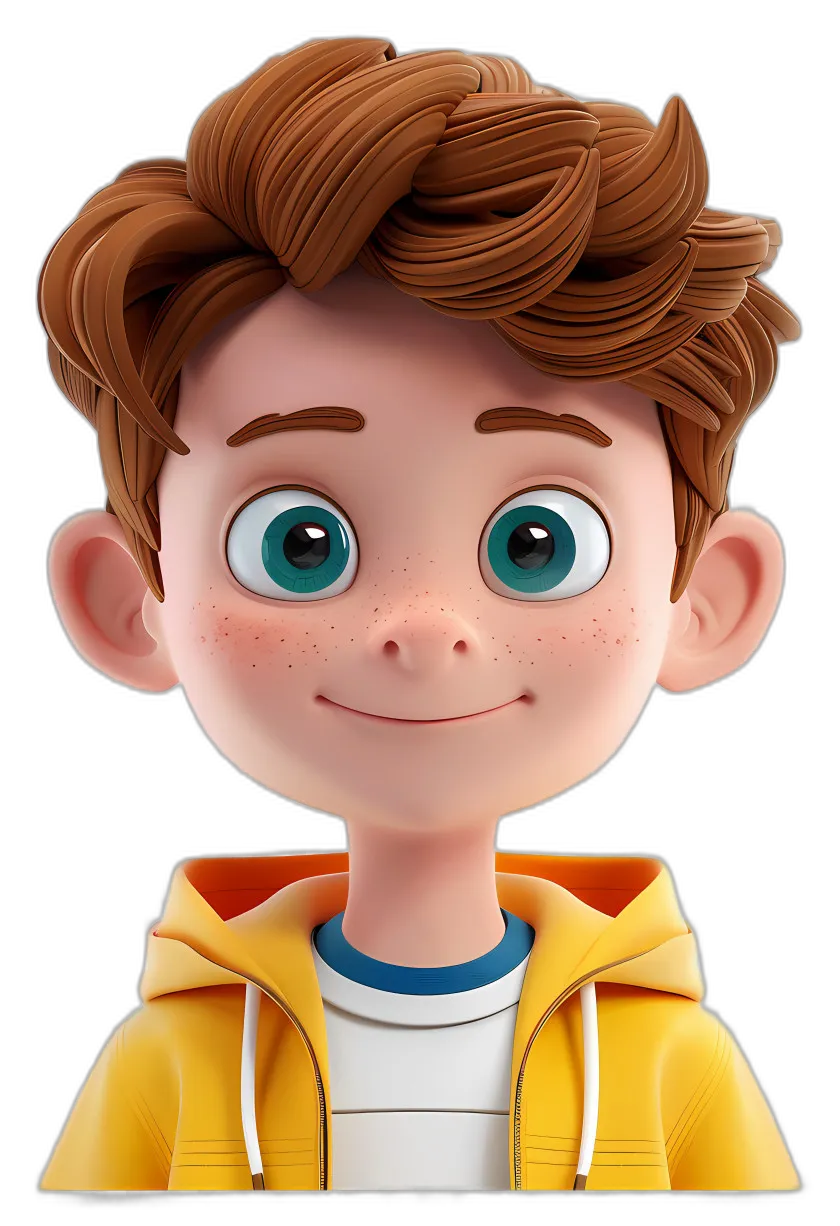 Animated Cartoon Boy Character