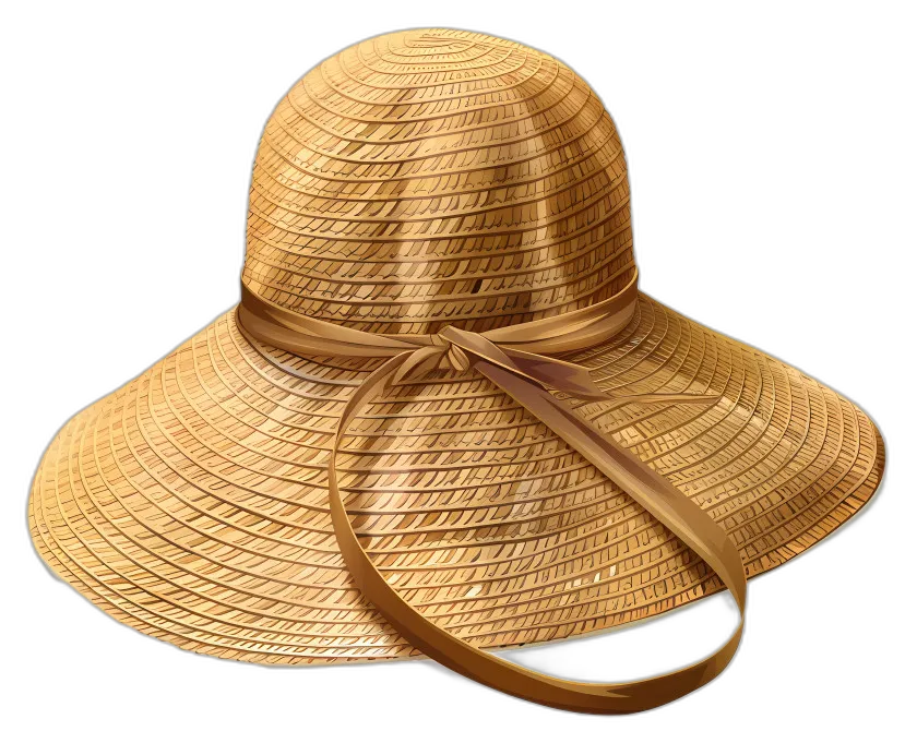Straw Sun Hat with Ribbon