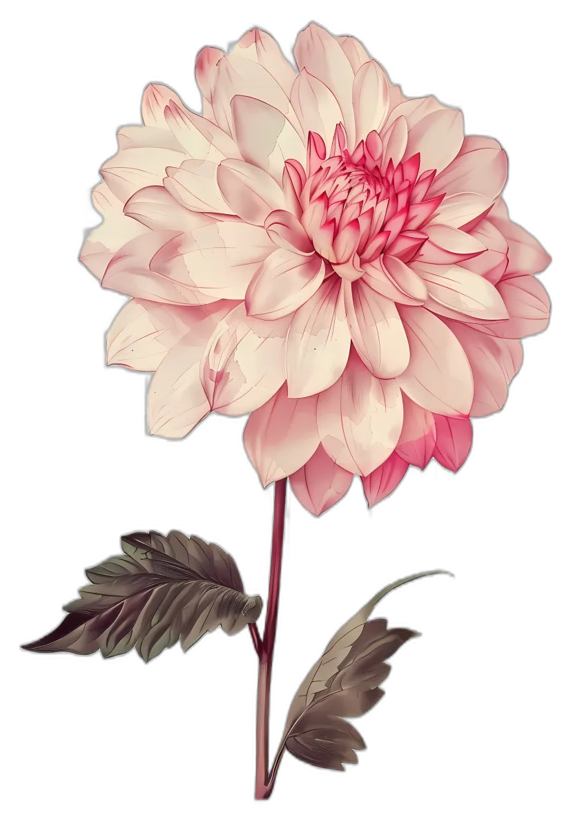 Vintage Pink Dahlia Flower