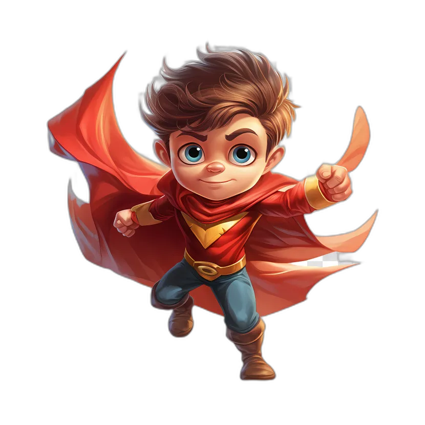 Cartoon Superhero Boy Character