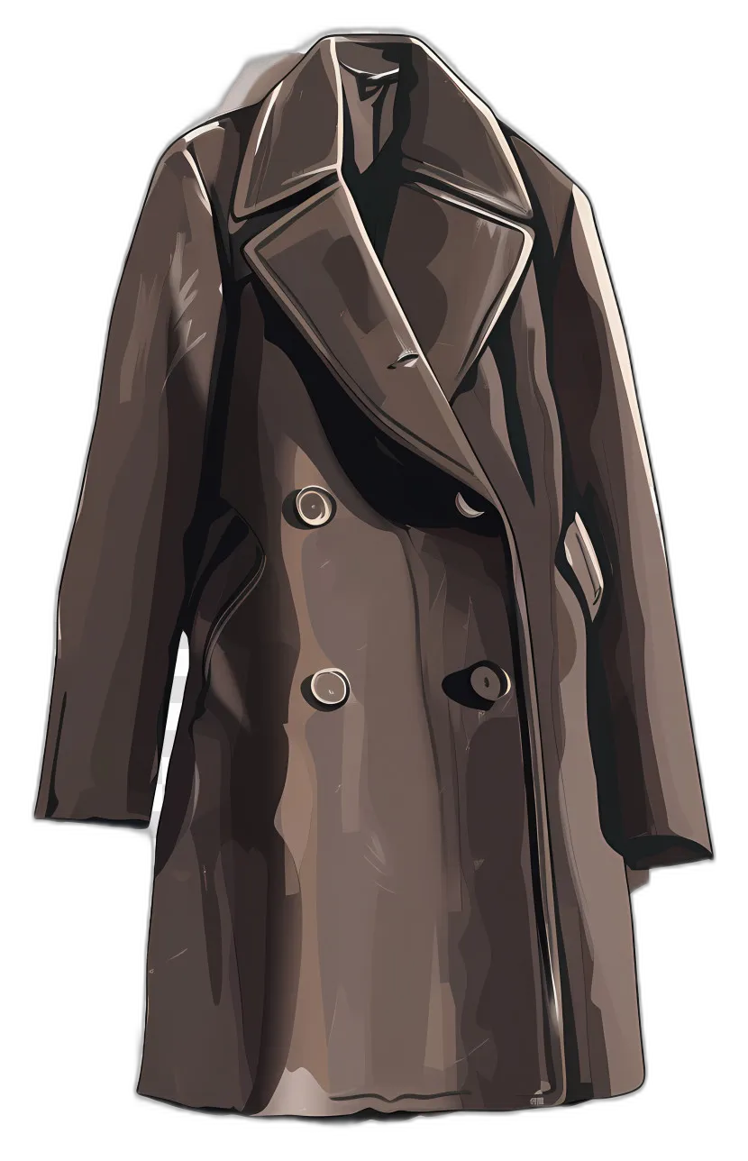 Stylized Brown Trench Coat