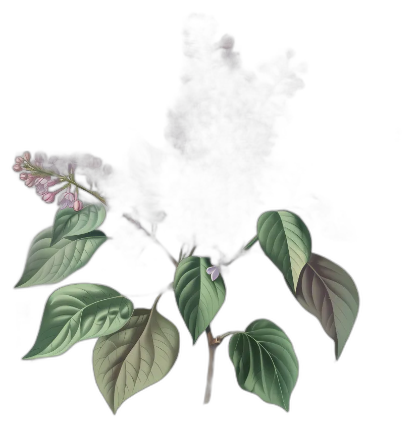 Realistic Lilac Flower Branch