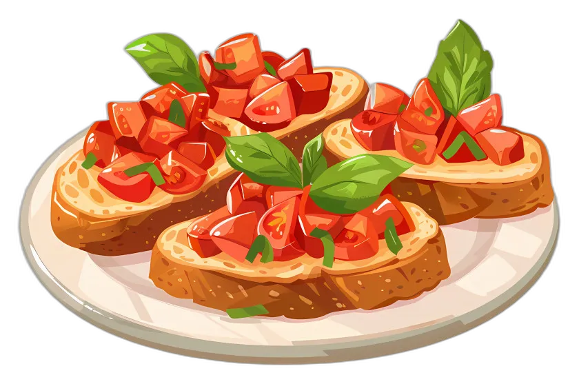 Bruschetta with Tomatoes and Basil